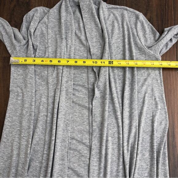 Adriano Goldschmied Longline Cardigan Rib Knit "Sophie Extended" Size Small Gray - Picture 11 of 16